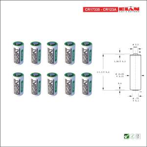 Batteria Big Bat litio 3,0 volt CR17335 – CR123A 10 PEZZI